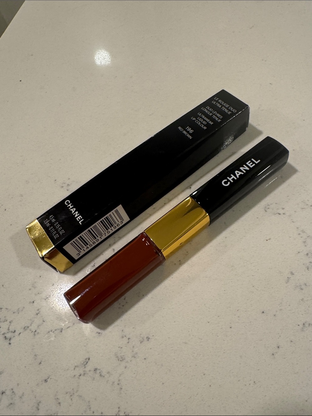 CHANEL Le Rouge Duo Gloss Lip Color in Deep Red-Brown